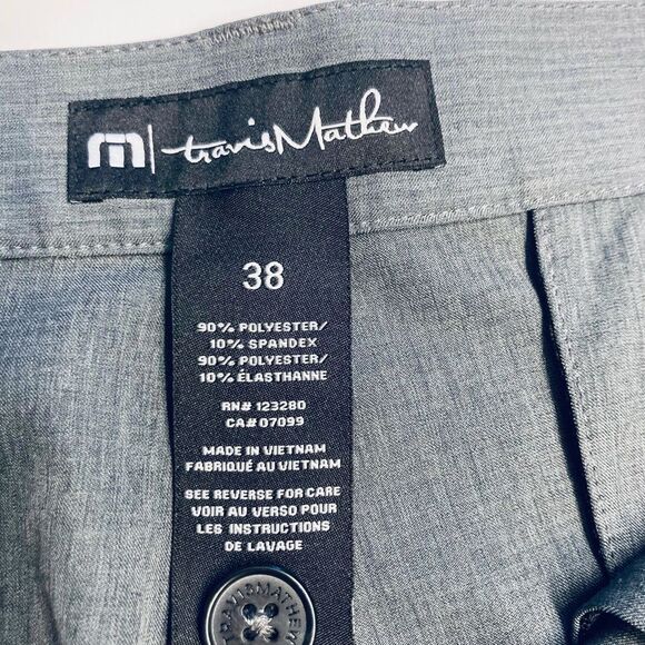 Travis Mathew Sand Harbor Performance Golf Shorts Mens Size 38 Heather Dark Grey - Picture 3 of 6